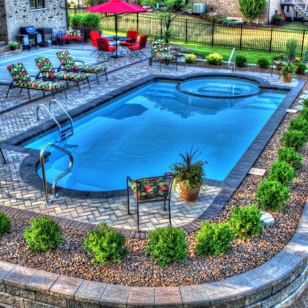Inground Fiberglass Pool by All Seasons Pools & Spas, Inc