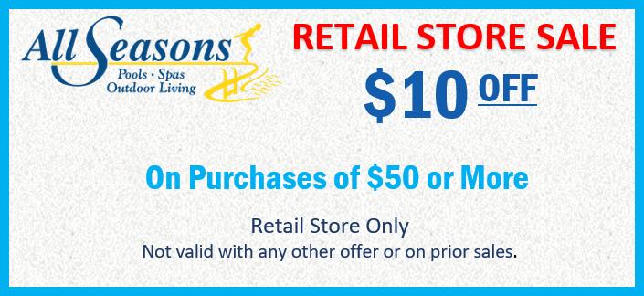 All Season Pool & Spa Retail Store Sale Coupon