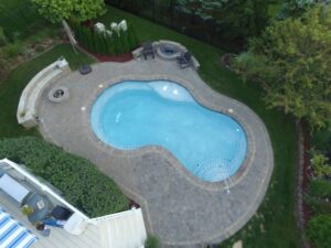 The Custom Freeform Shotcrete Pool at Orland park IL