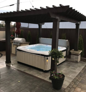 7 Seater Hot Tub with Custom Pergola & Patio Starting At $25,000